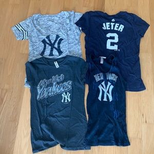 Lot of 4 NY Yankee shirts